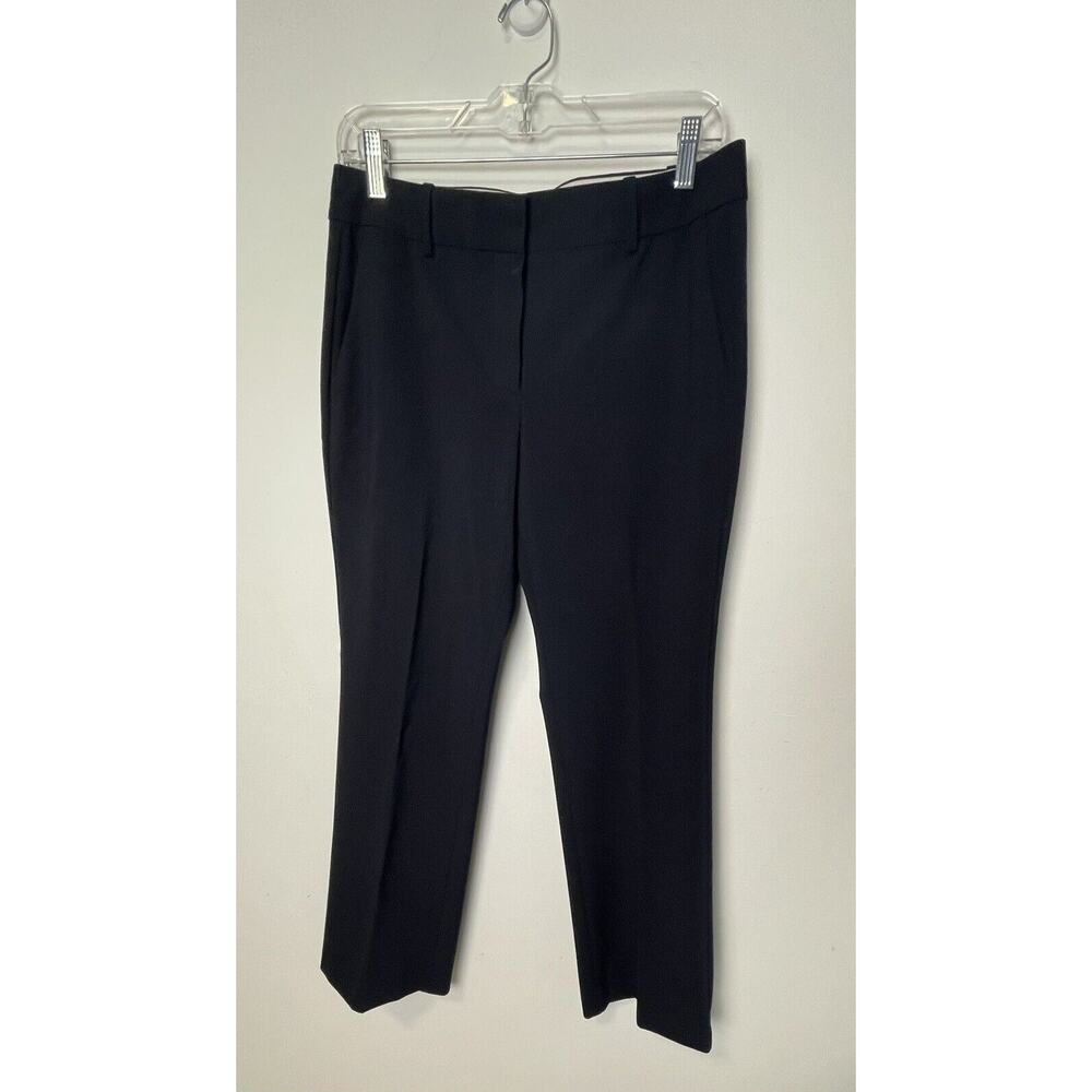 Ann Taylor Suiting Pants size 6 Petite Ann Fit Navy Blue Missing Interior Button